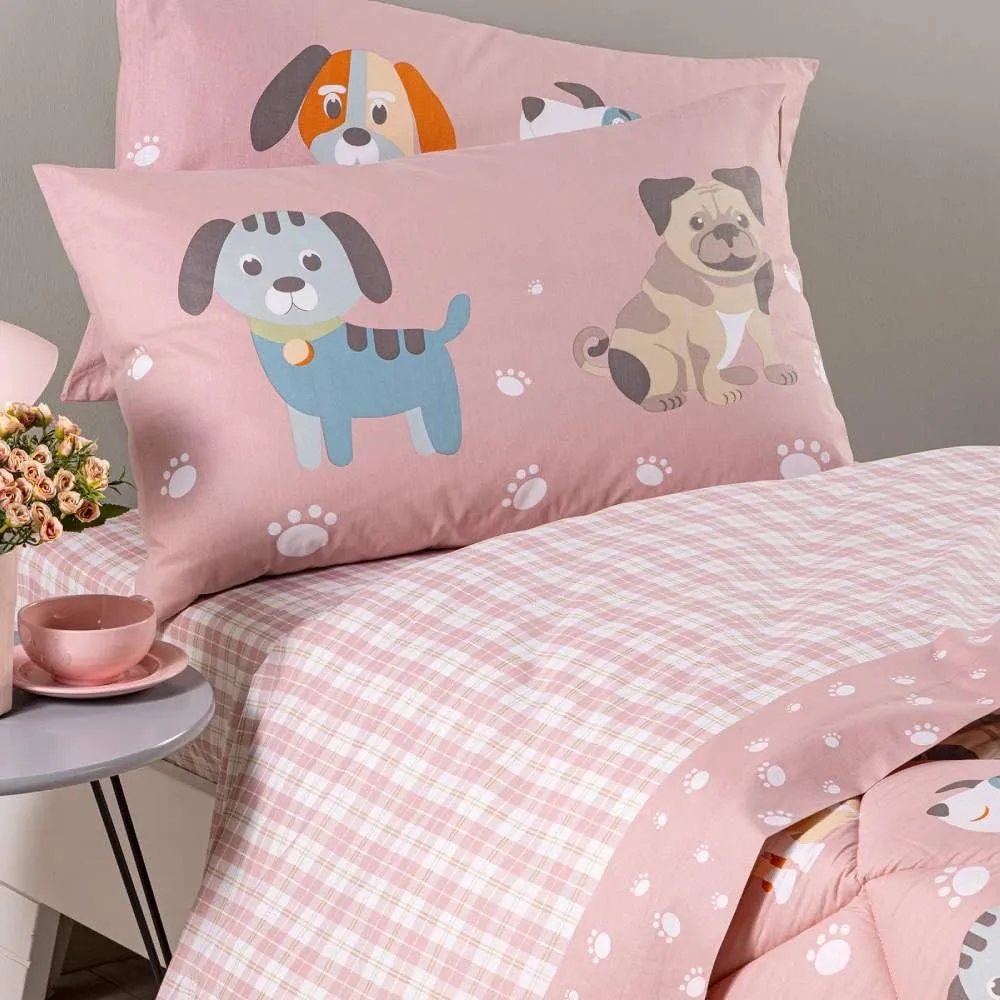 Caleffi Kids Cuccioli completo lenzuola in cotone