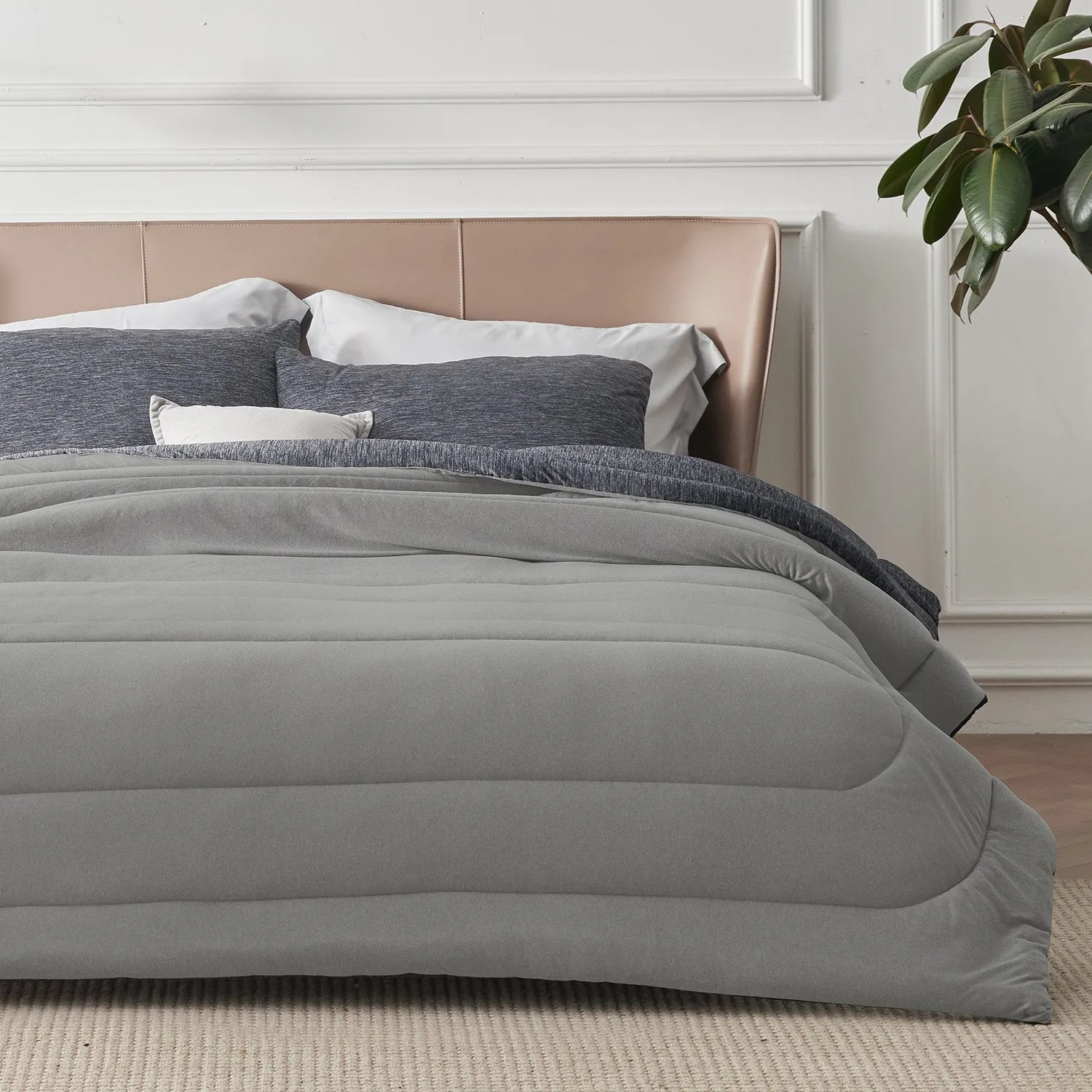 Bedsure Essentials Reversible Warm and Cooling Comforter Set piumone