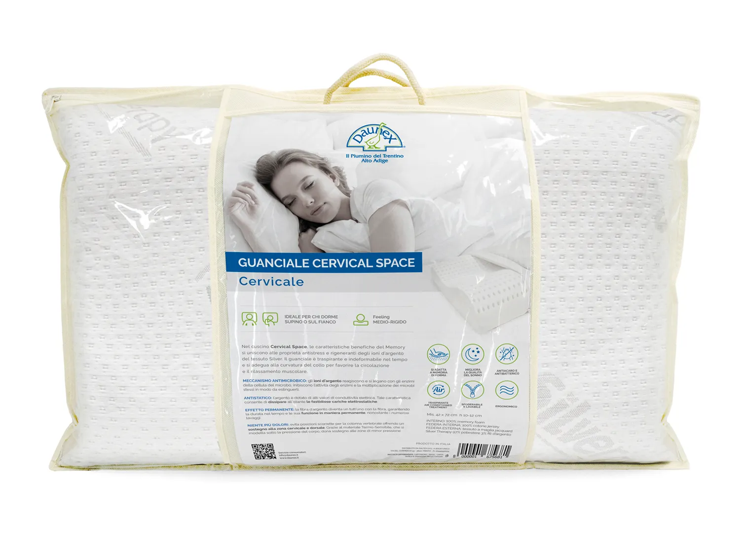 Daunex Cervical Space guanciale cervicale 42x72 cm