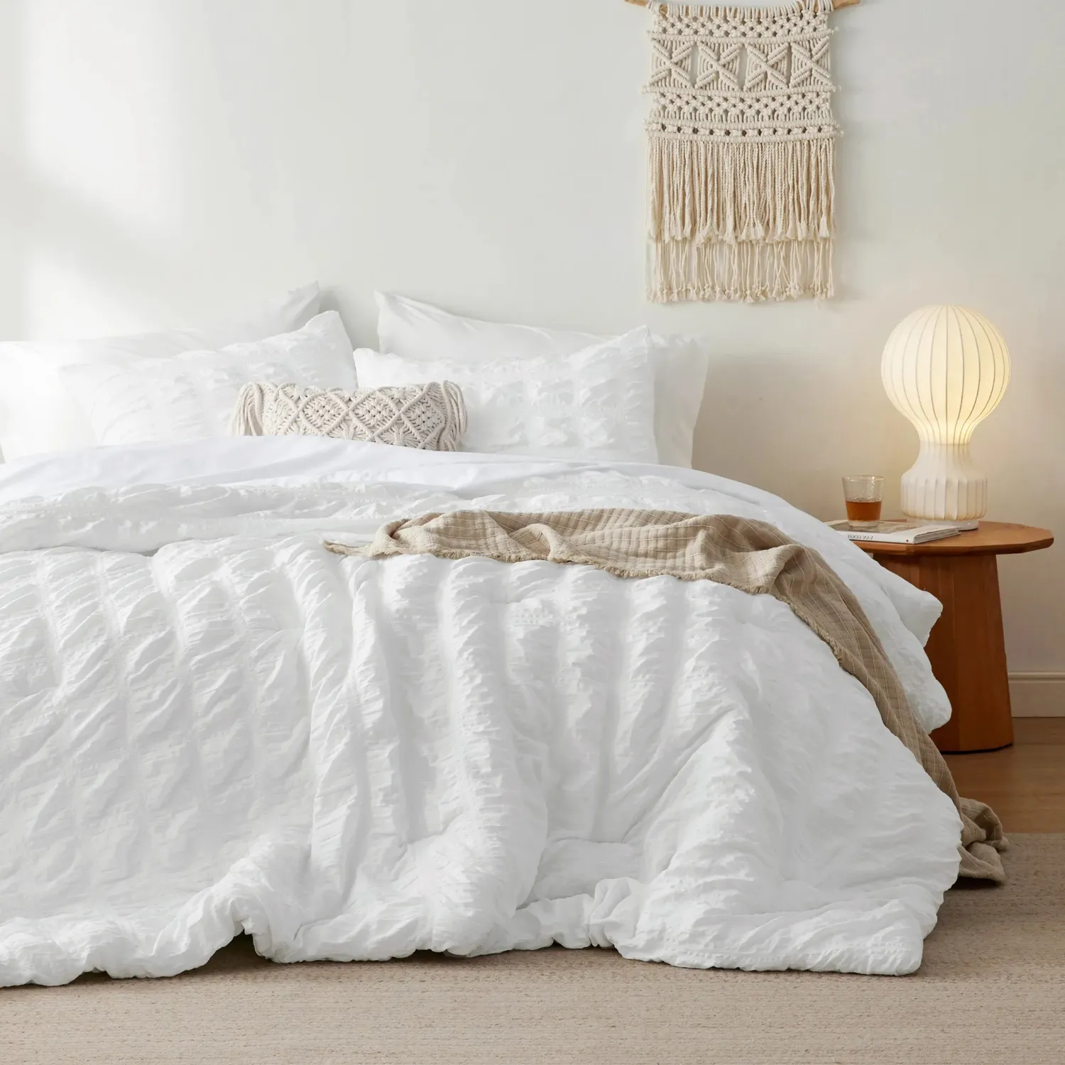 Bedsure Seersucker Bed-in-a-Bag set letto