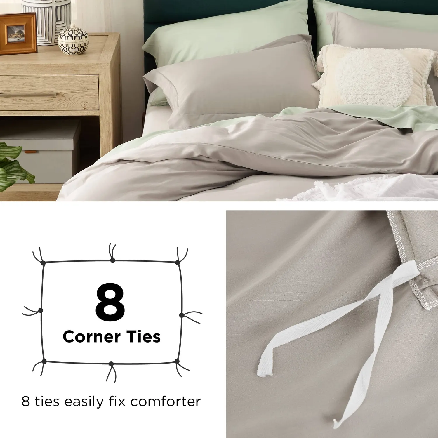 Bedsure Lyocell Cotton copripiumino fresco traspirante