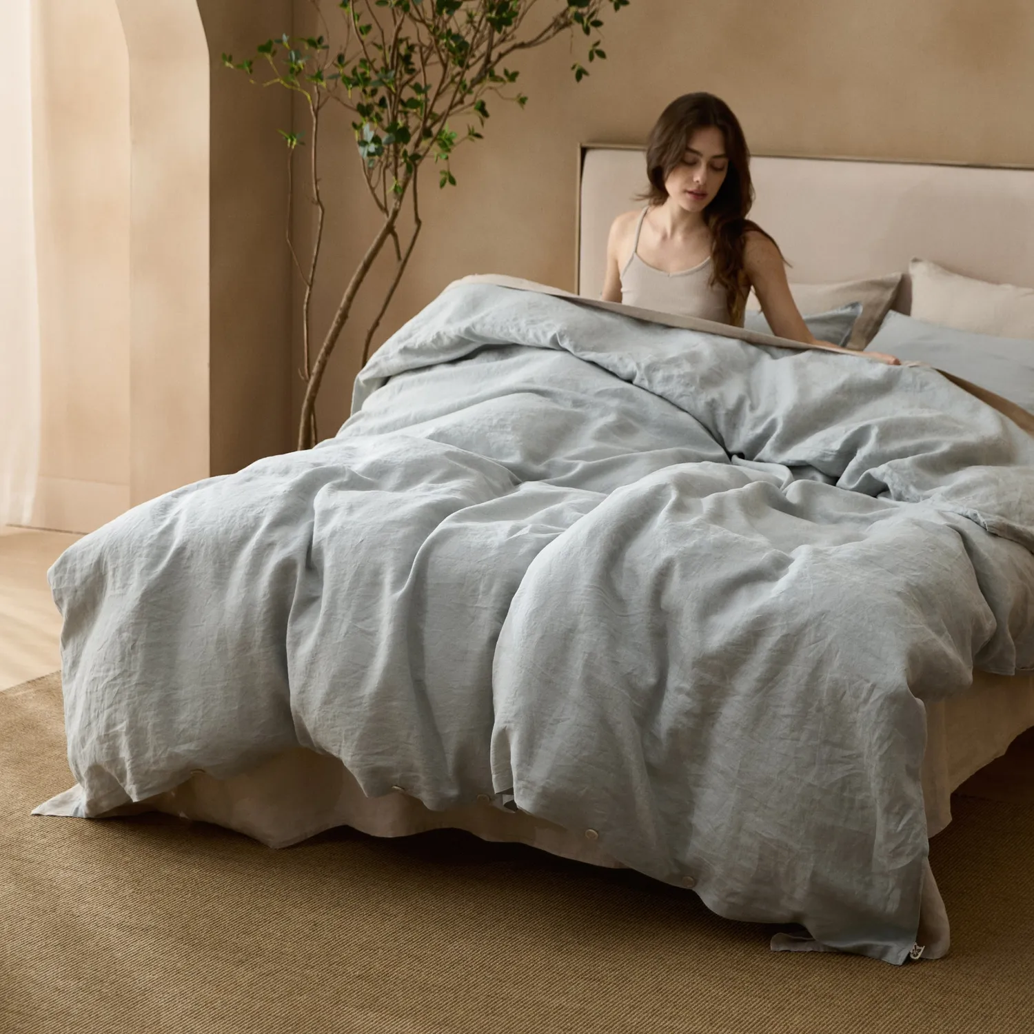 Bedsure PureWoven copripiumino in lino