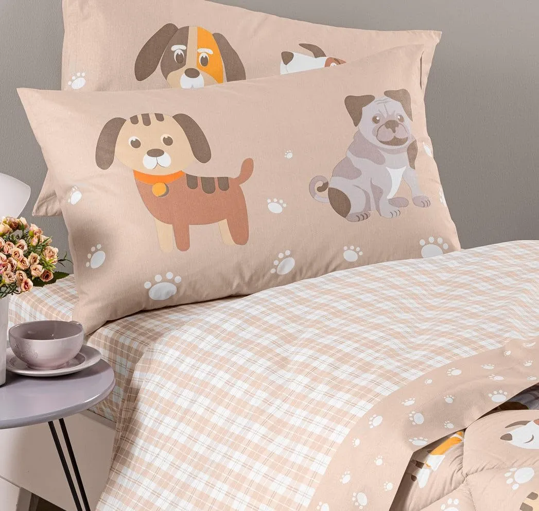 Caleffi Kids Cuccioli completo lenzuola in cotone