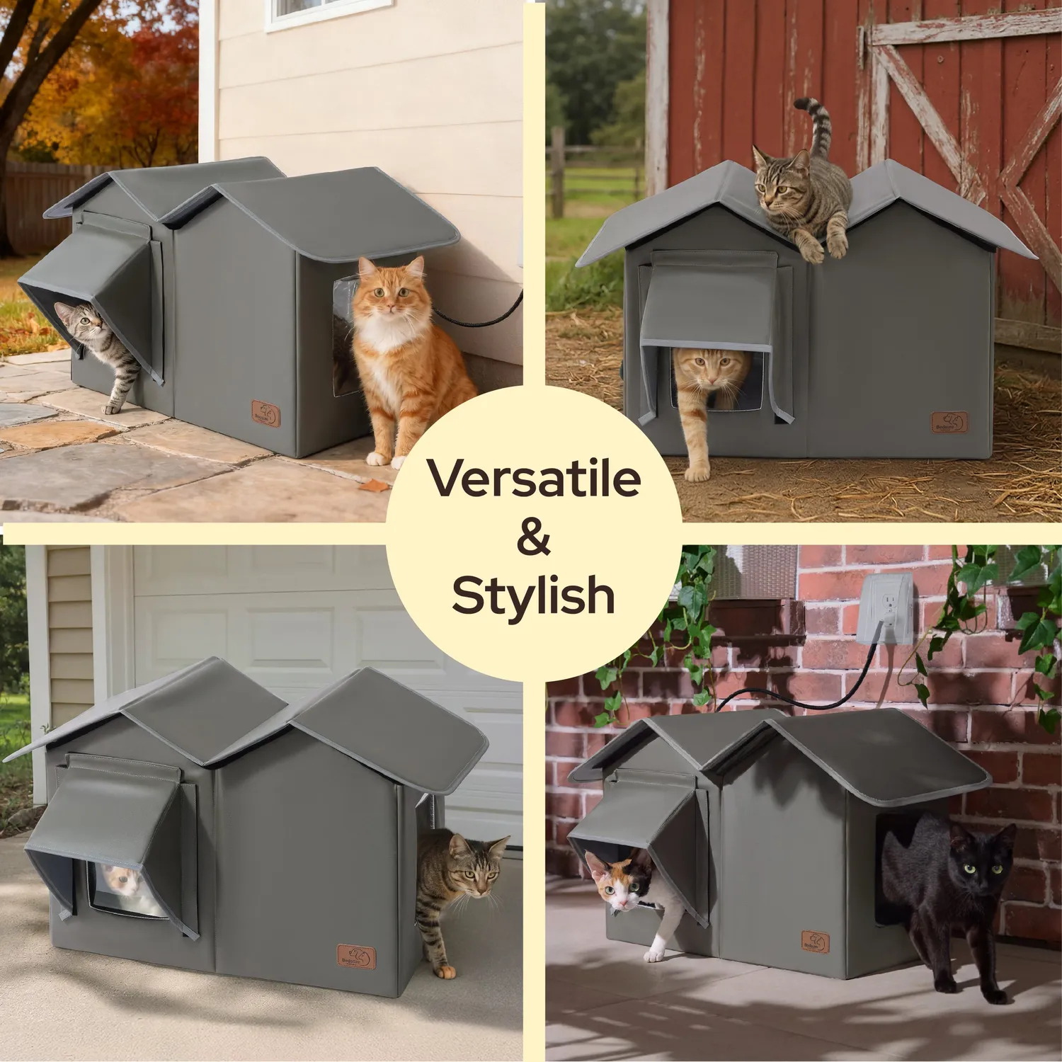 Bedsure Heated Outdoor Cat House cuccia gatto riscaldata