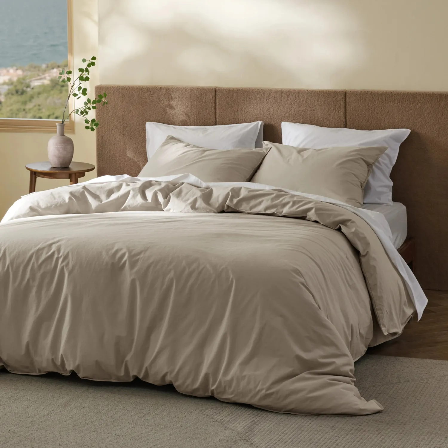 Bedsure Slub Cotton Duvet Cover Set copripiumino cotone
