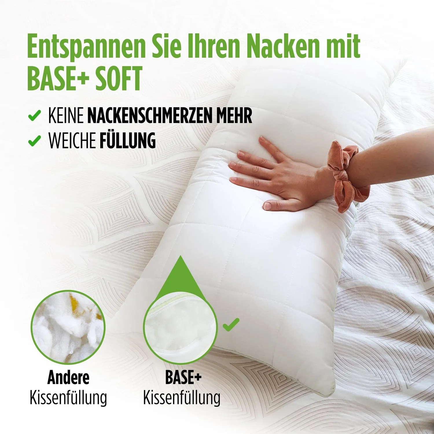 Vitapur BASE+ Soft cuscino 40 x 80 cm set da 2