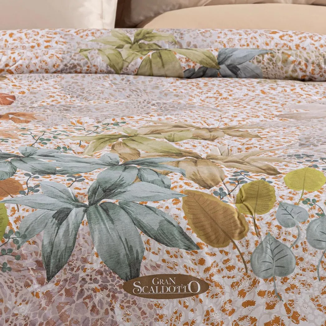 Caleffi Gran Scaldotto Leopard Garden Plaid Matrimoniale