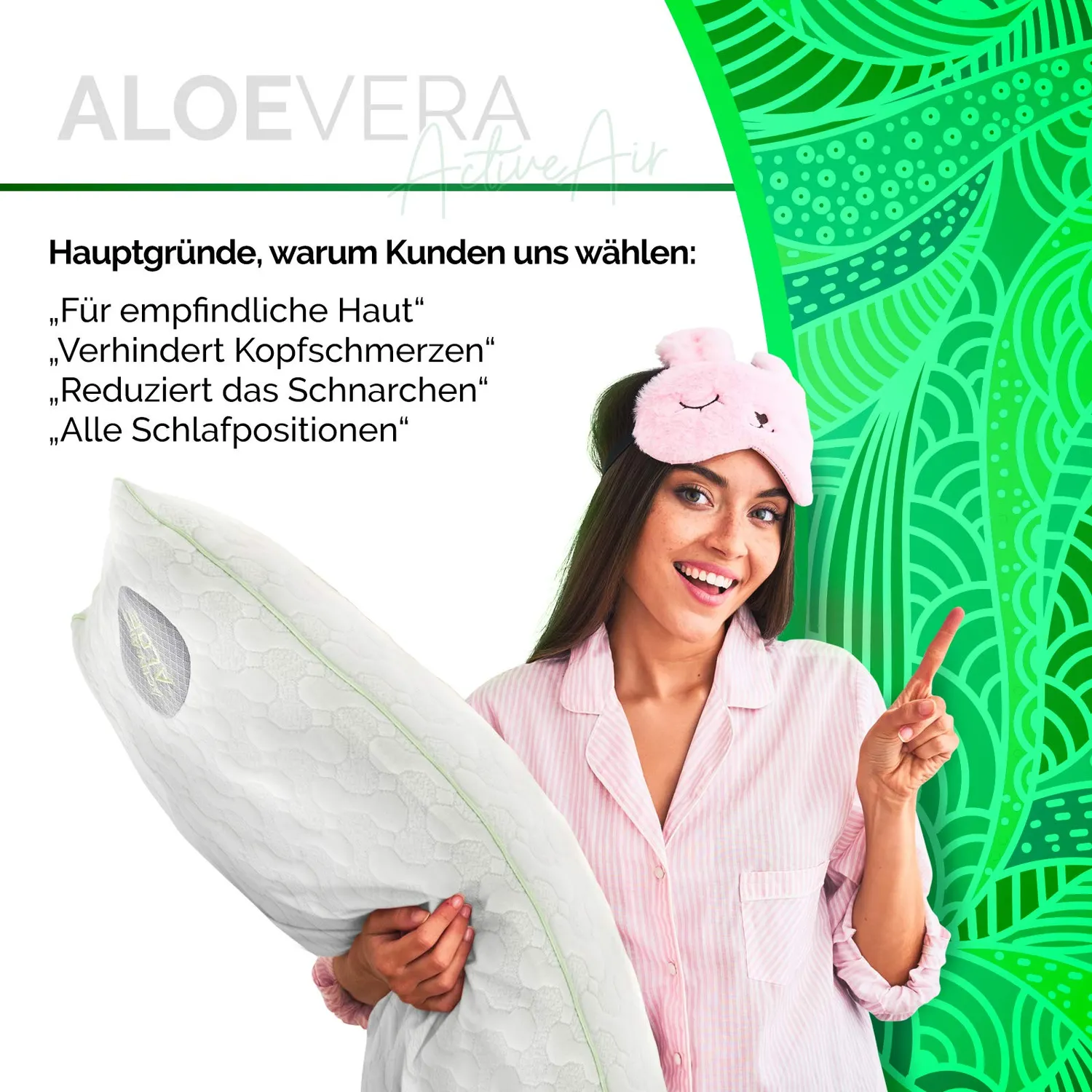 Vitapur ActiveAir Aloe Vera Classic Cuscino 40x80