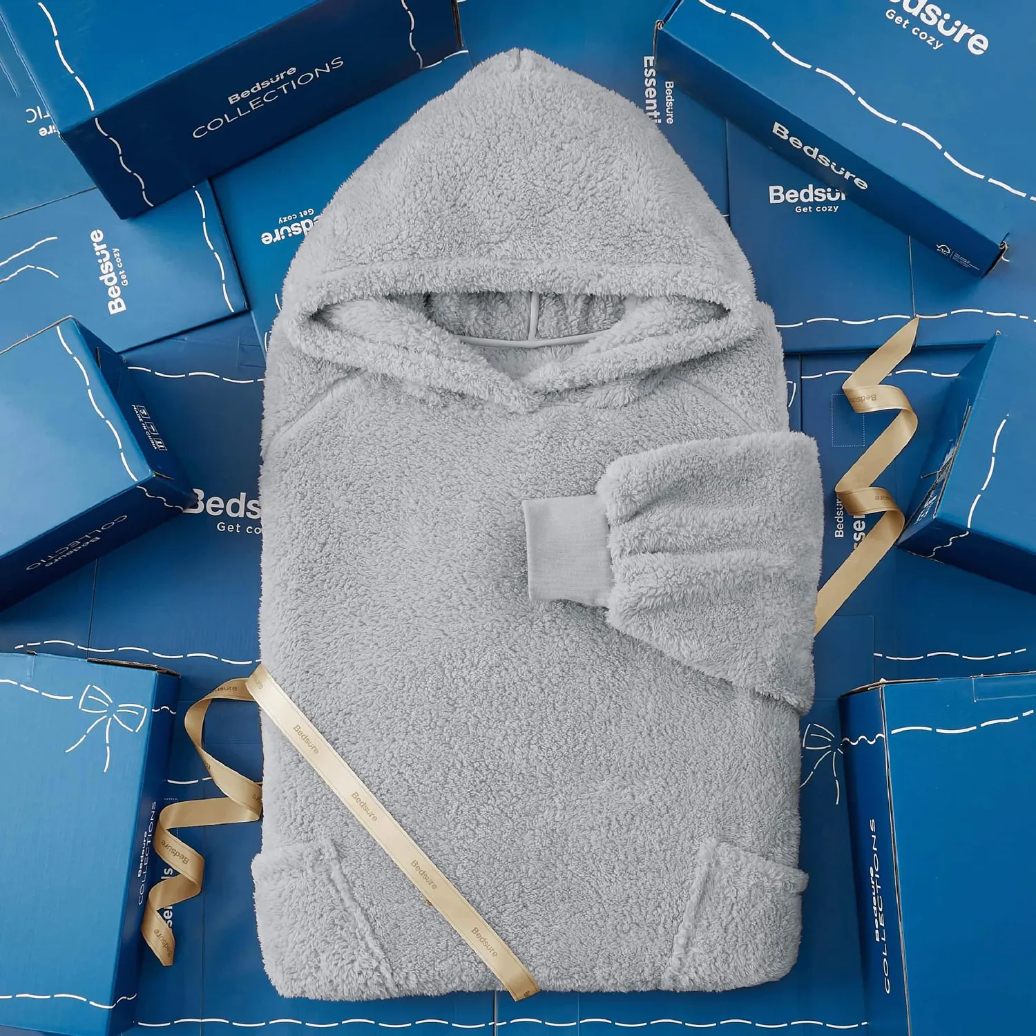 Bedsure Shaggy coperta indossabile in pile sherpa