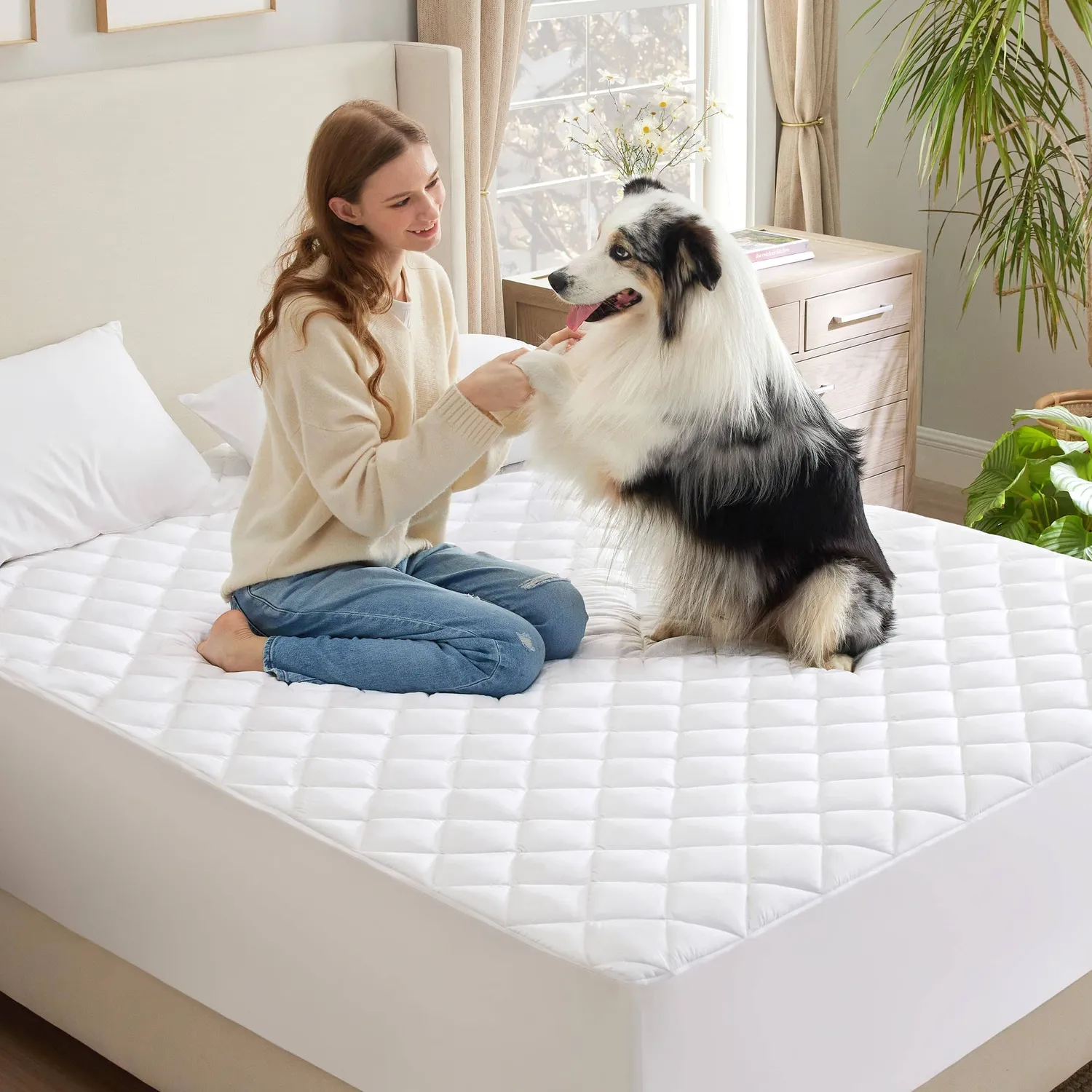 Bedsure Coprimaterasso Impermeabile trapuntato