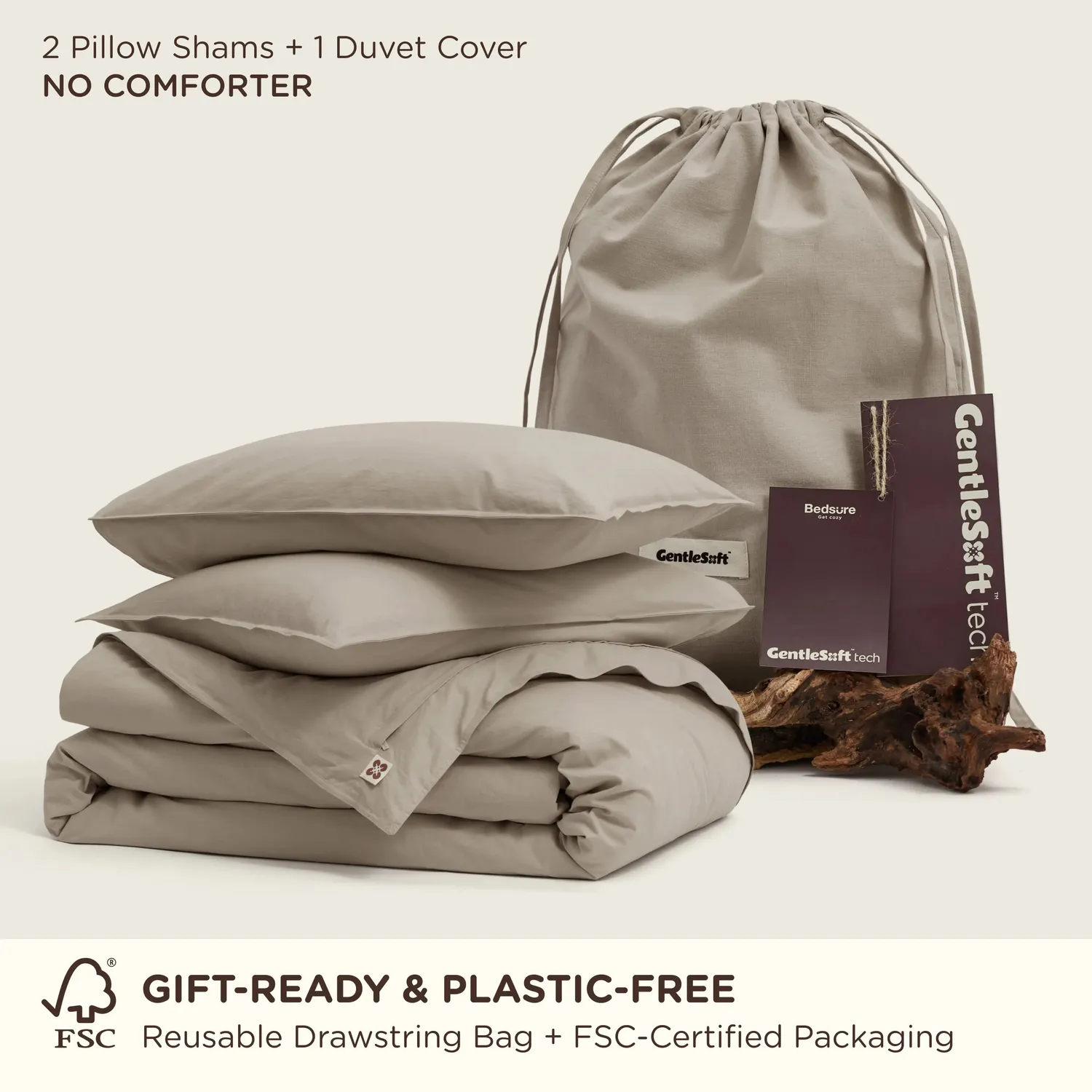 Bedsure Slub Cotton Duvet Cover Set copripiumino cotone