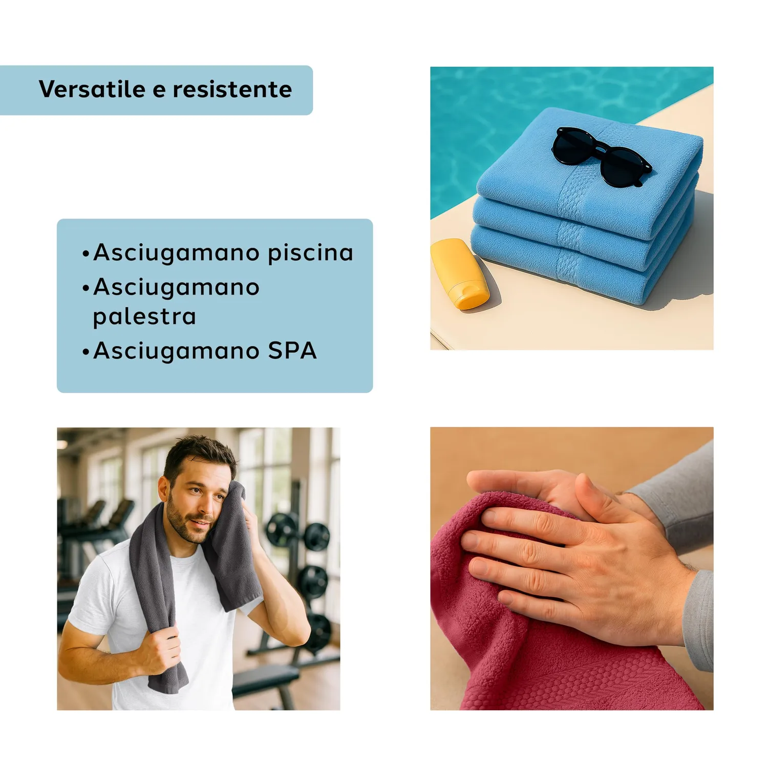 Caleffi set asciugamani ospite 40x60 in cotone