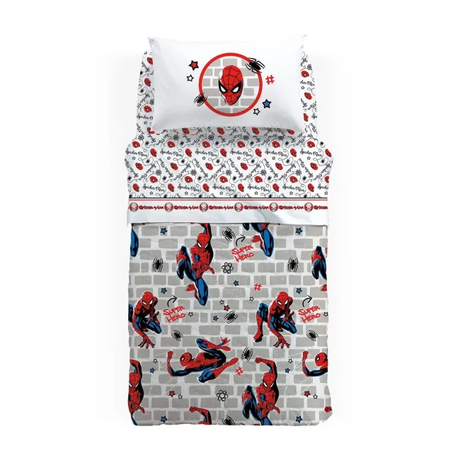 Caleffi Spider Man Wall copriletto singolo 170x260 cotone anallergico