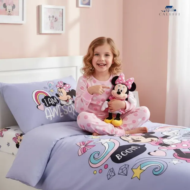 Caleffi Minnie Boom copripiumino singolo cotone multicolore