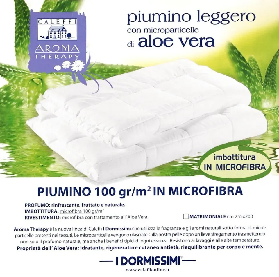 Caleffi Dormissimi piumino in poliestere aloe vera
