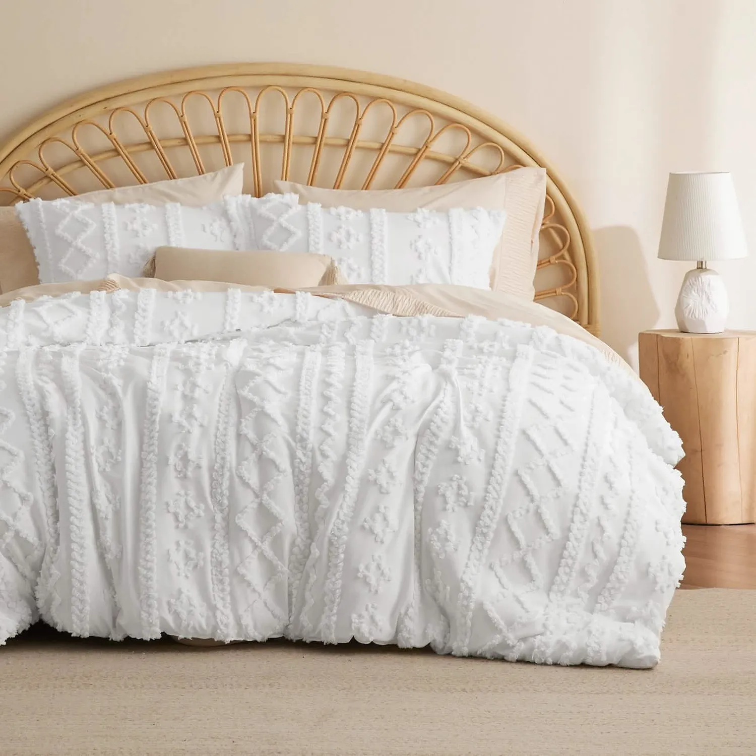 Bedsure Boho Deluxe Embroidery set piumone ricamato