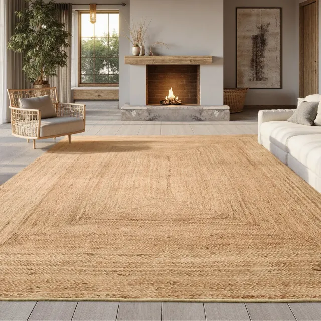 Bedsure Faux Cashmere tappeto effetto juta lavabile