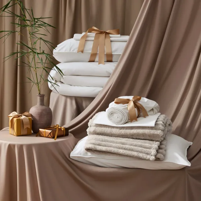 Bedsure Serene Blend Modern Cozy Bundle set biancheria bambù fresco