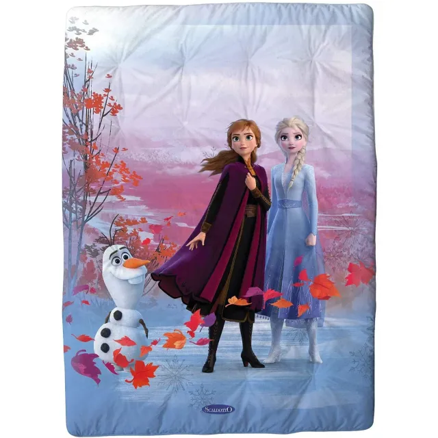 Caleffi Scaldotto Frozen plaid imbottito 130×170 cm stampa digitale