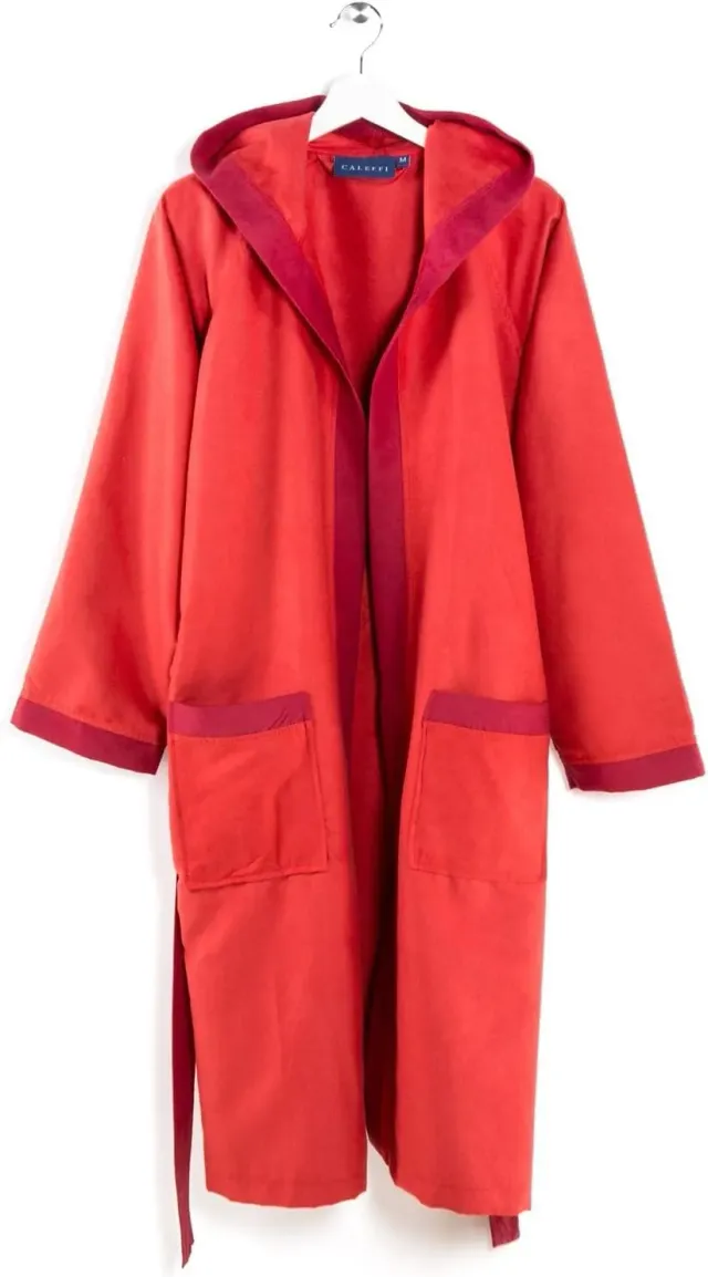 Caleffi Tecno accappatoio bimbi cappuccio 8-10 anni rosso