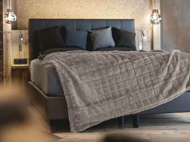 Daunex Eco Fur plaid in pelliccetta jacquard