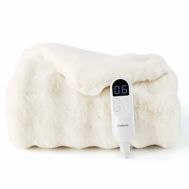 Bedsure Bubble Faux Fur Heated Blanket coperta elettrica