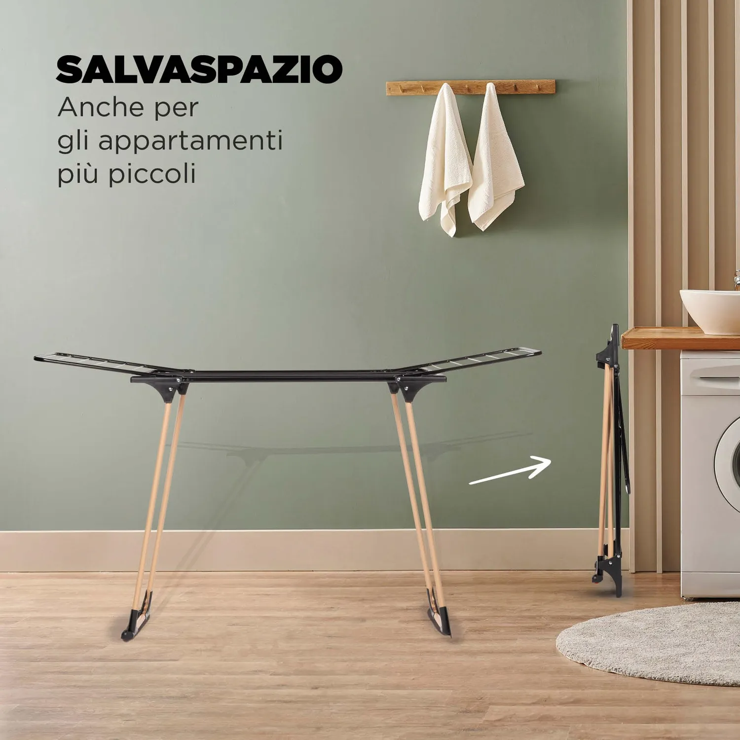 Vitapur stendibiancheria estensibile 21 m portata 20 kg