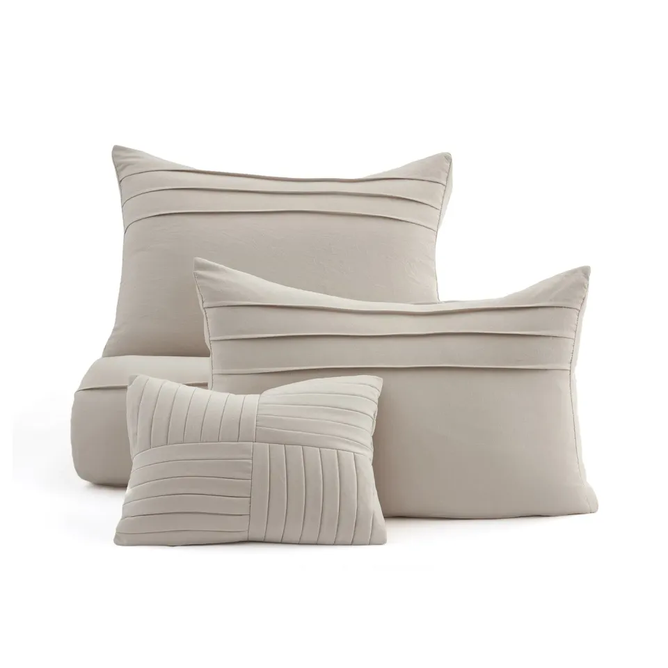 Bedsure Pinch Pleat Comforter Set copriletto in microfibra
