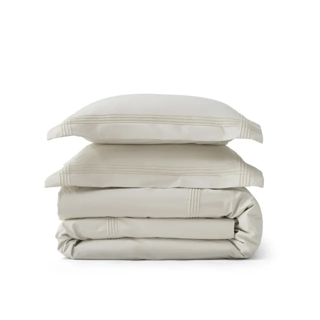 Bedsure PureWoven Cotton Embroidered copripiumino hotel ricamato