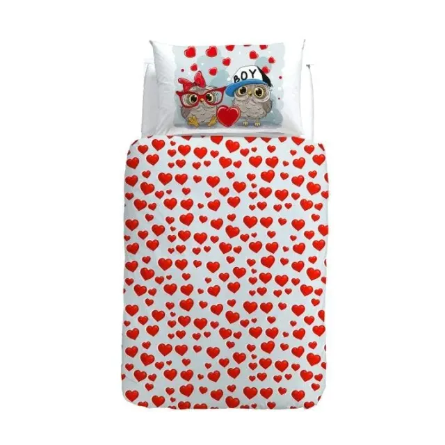 Caleffi Cotone Bambini 1004456 Gufetti copripiumino singolo