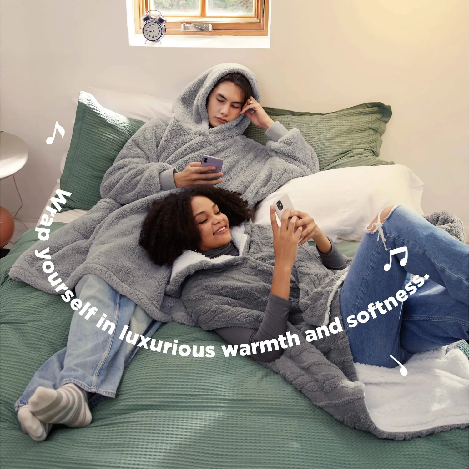 Bedsure Shaggy coperta indossabile in pile sherpa