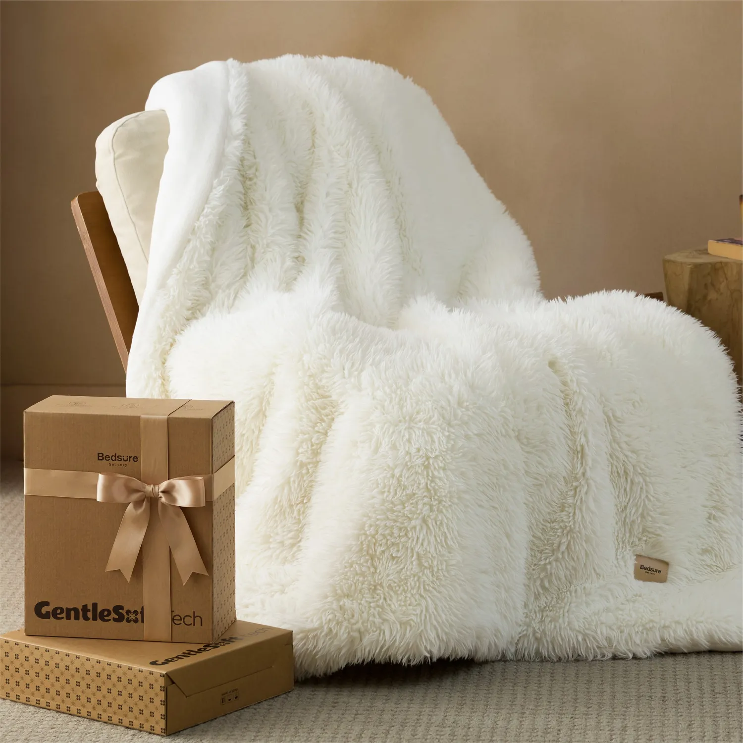 Bedsure Essentials Luxe Faux Fur Blanket coperta in pelliccia sintetica