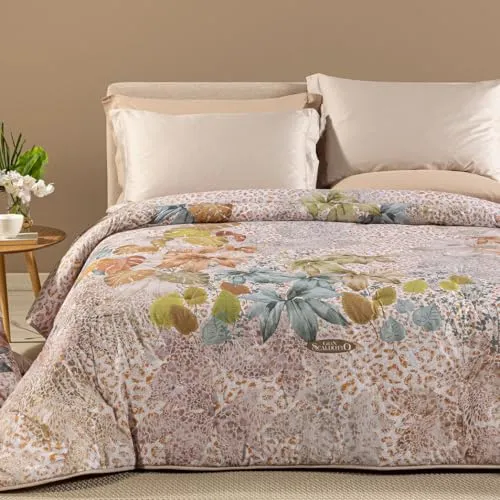 Caleffi Gran Scaldotto Leopard Garden Plaid Matrimoniale