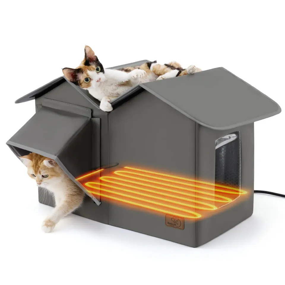 Bedsure Heated Outdoor Cat House cuccia gatto riscaldata