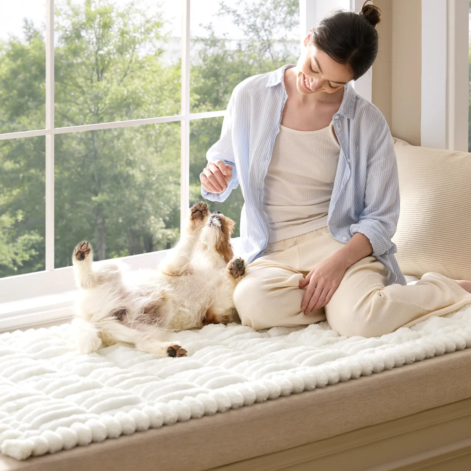 Bedsure ComfyFleece® Pet Sofa Cover copridivano