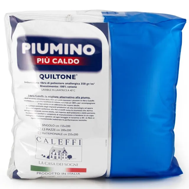 Caleffi Quiltone Più Caldo piumino singolo 155x200 invernale