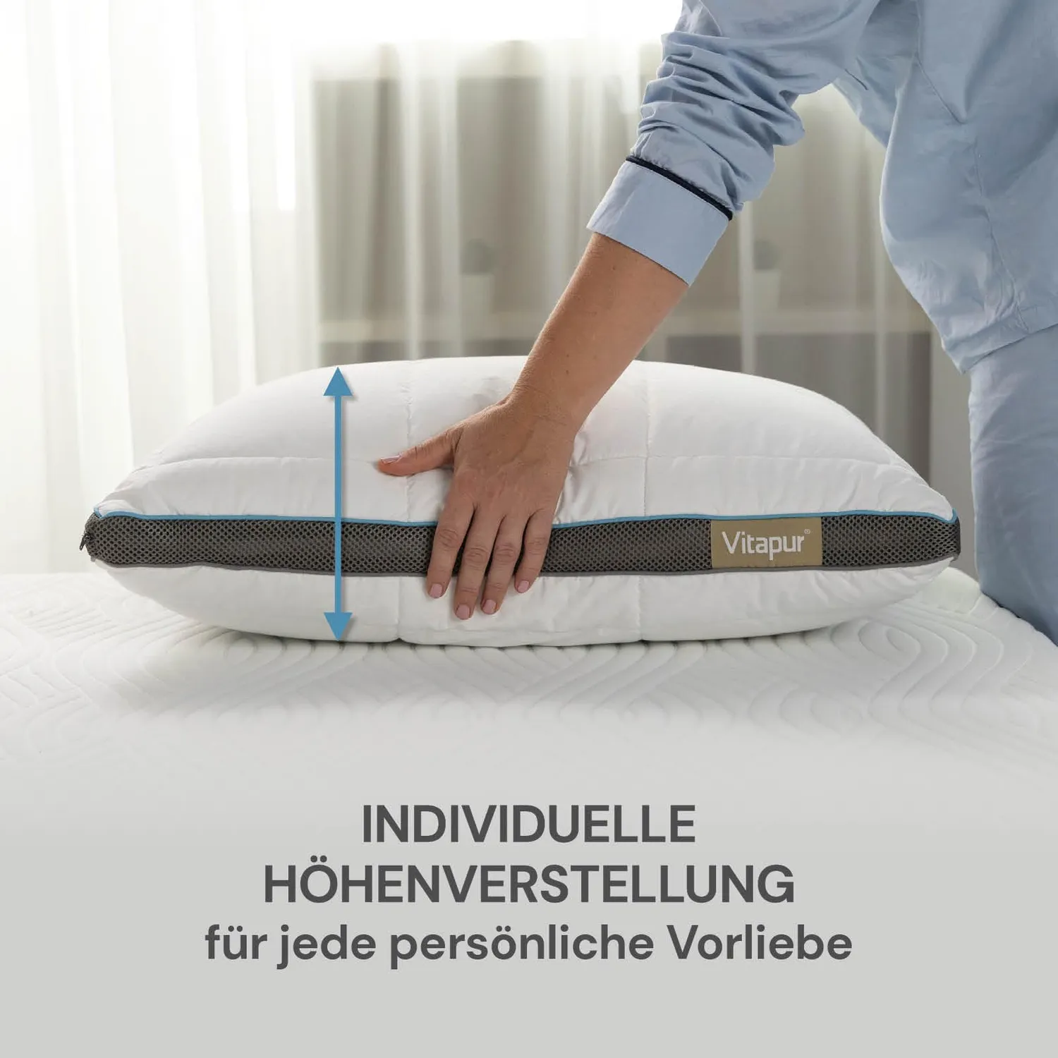 Vitapur MemoSilver Premium cuscino memory foam 50x70 cm antiallergico