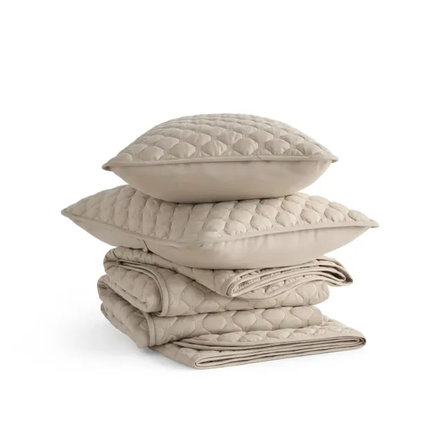 Bedsure Classic Honeycomb Quilt Set trapunta con federe