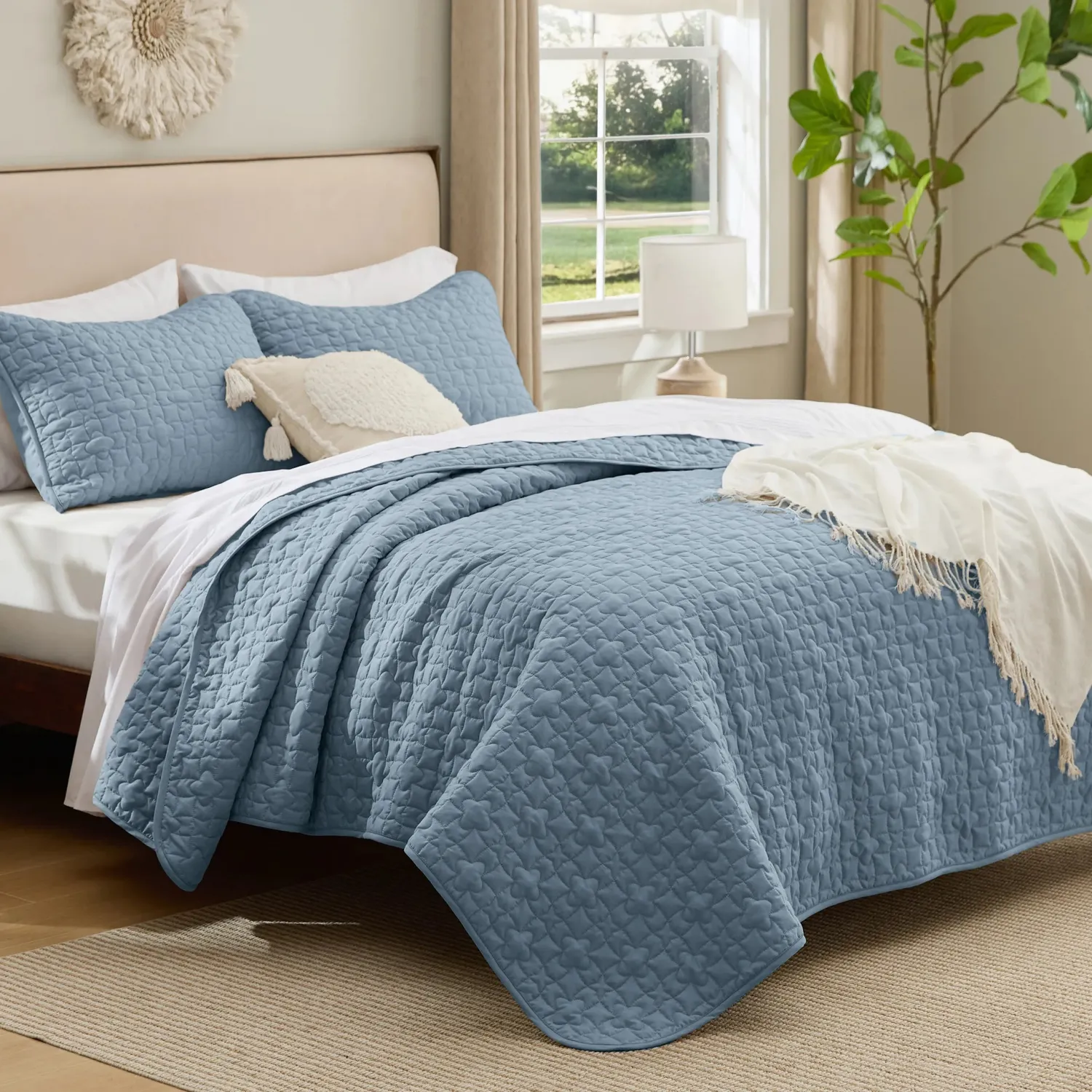 Bedsure Lucky Star set trapunta leggera con federe