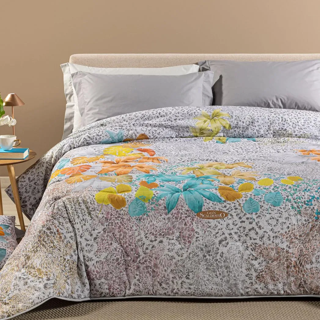 Caleffi Gran Scaldotto Leopard Garden Plaid Matrimoniale