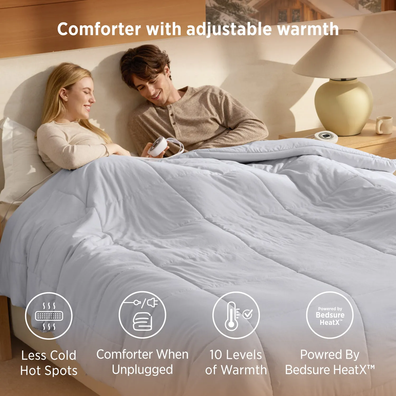 Bedsure HeatX Heated Comforter piumone riscaldato