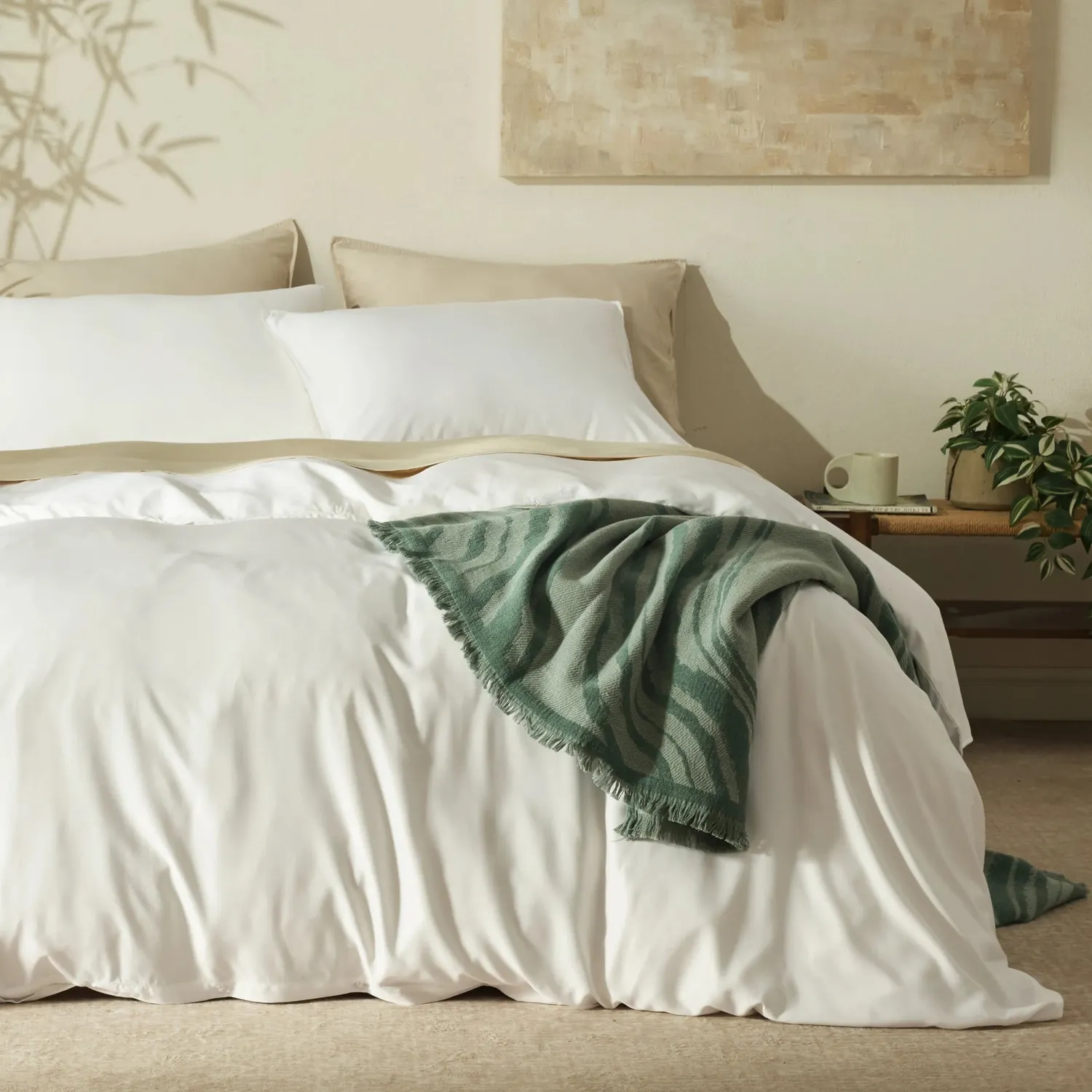 Bedsure BareNights Set copripiumino in viscosa di bambù