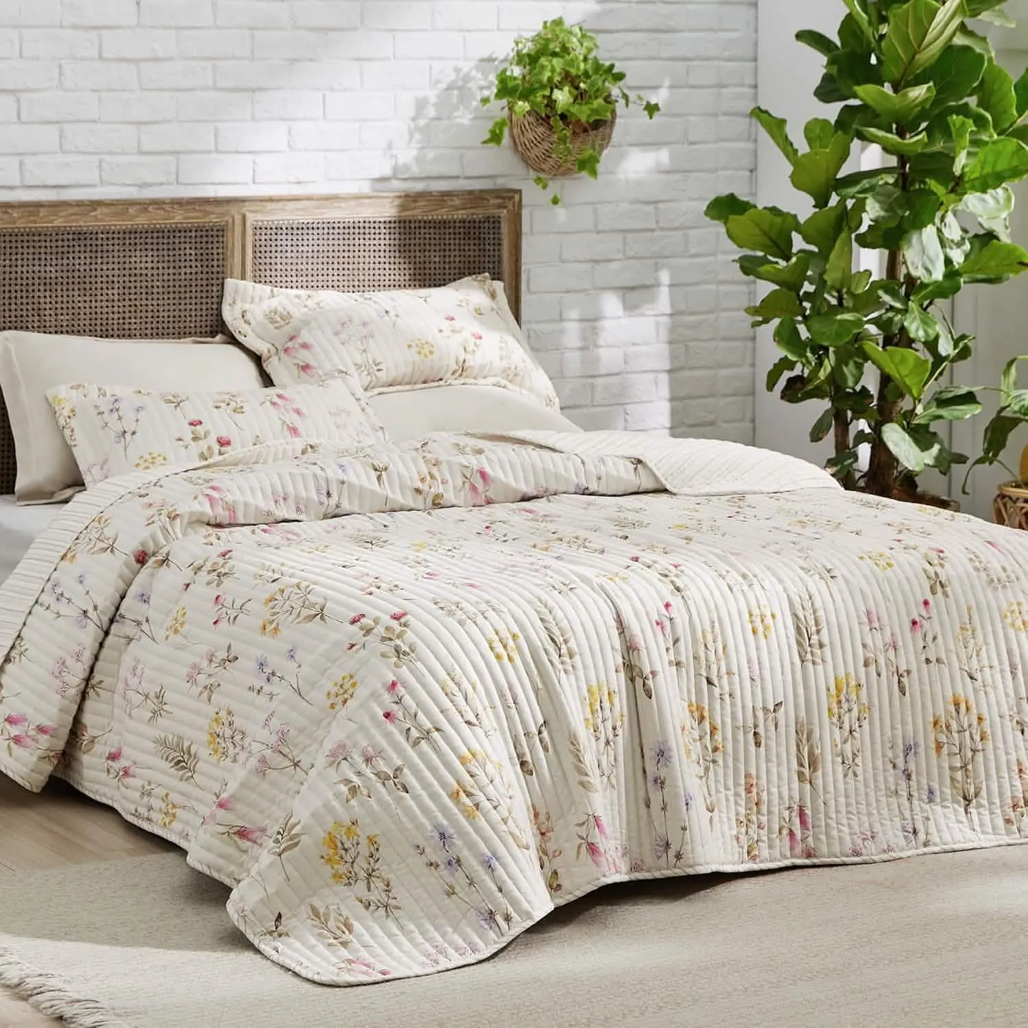 Bedsure Autumn Wildflower Trapunta leggera floreale