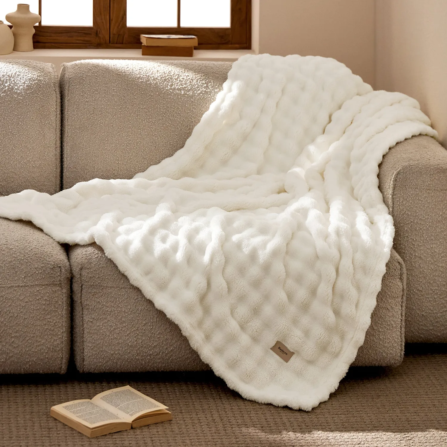 Bedsure Cloud Bubble coperta plaid in pile