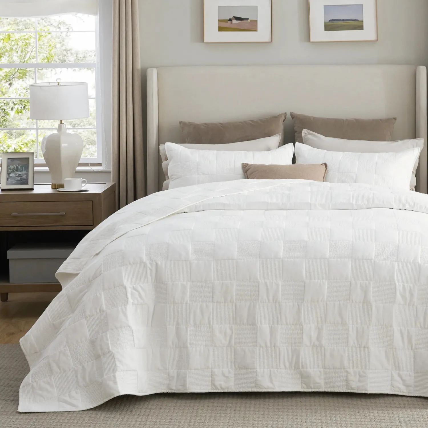 Bedsure Cotton Checkered trapunta in cotone