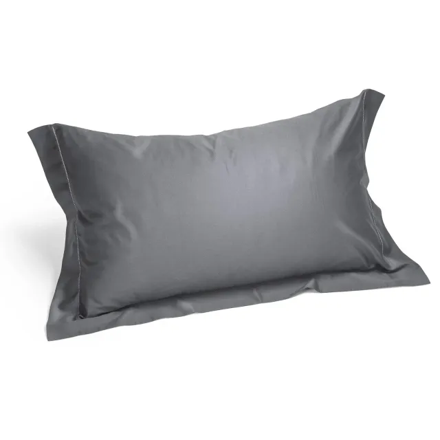 Caleffi Altri federa raso standard grigio in cotone, coppia