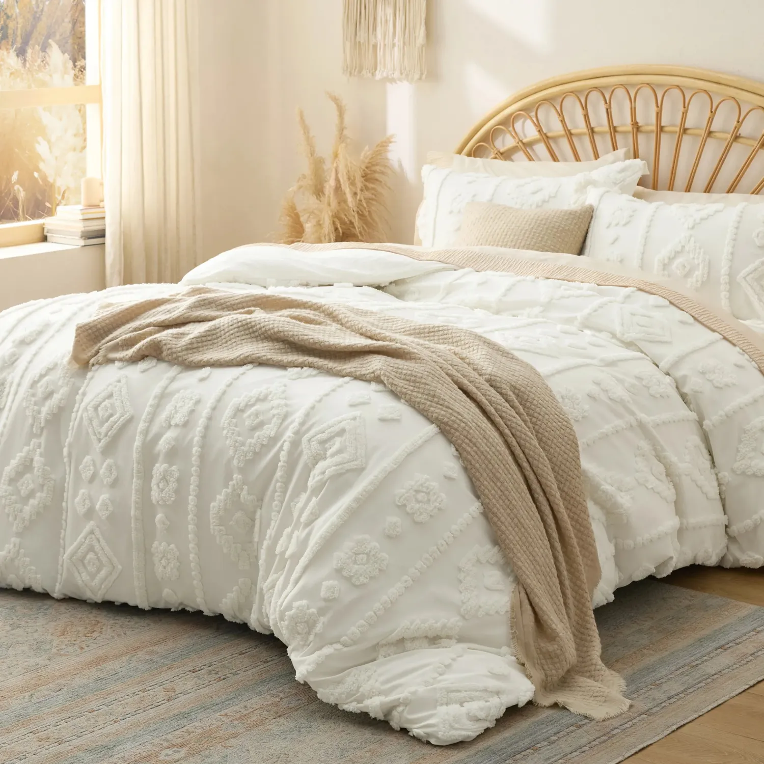 Bedsure Boho Comforter Set trapunta trapuntata