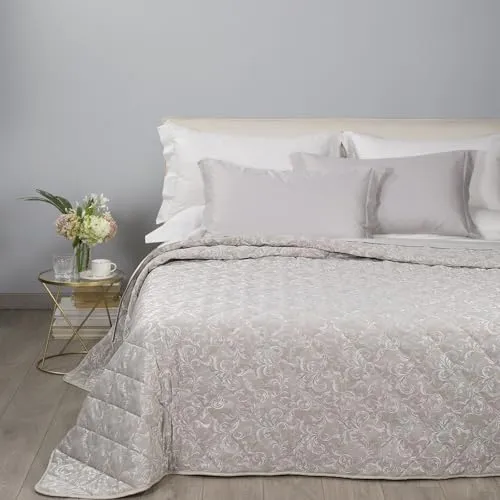 Caleffi Iris Copriletto Primaverile Matrimoniale Raso Jacquard