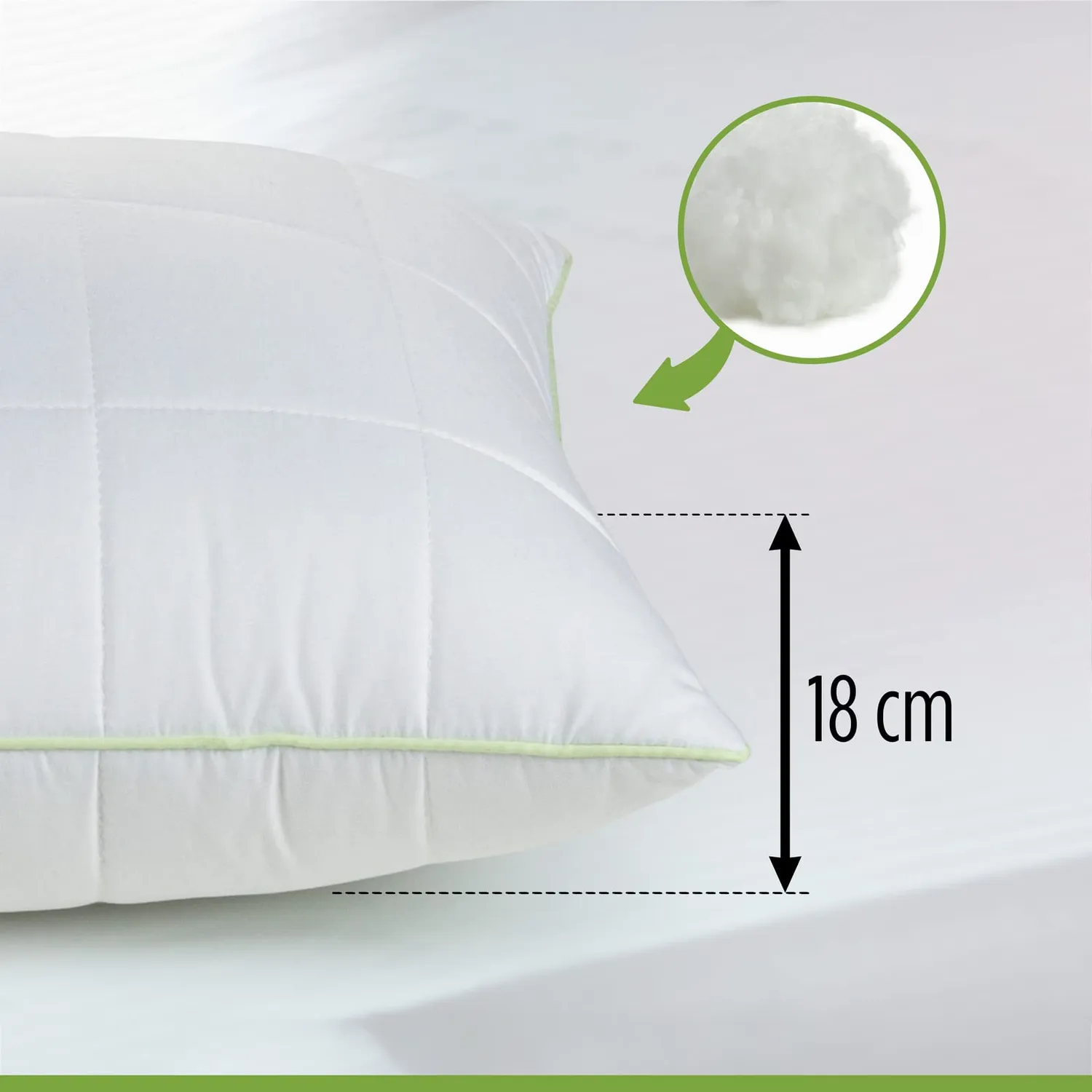 Vitapur BASE+ Soft cuscino 40 x 80 cm set da 2