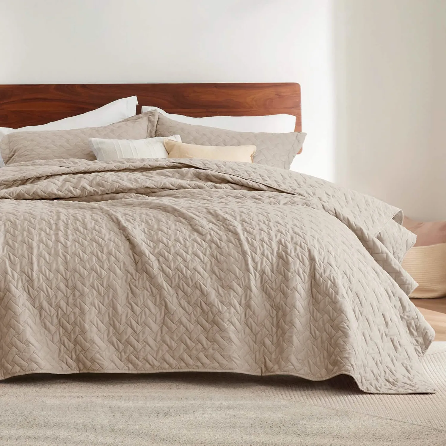 Bedsure Basket-Weave Trapunta Quilt Leggera